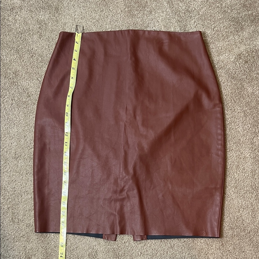 Express Brown Leather Skirt Size 8